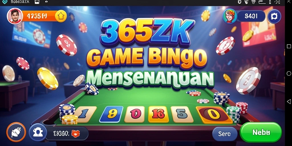 Tampilan gameplay seru dari aplikasi Bingo 365ZK.