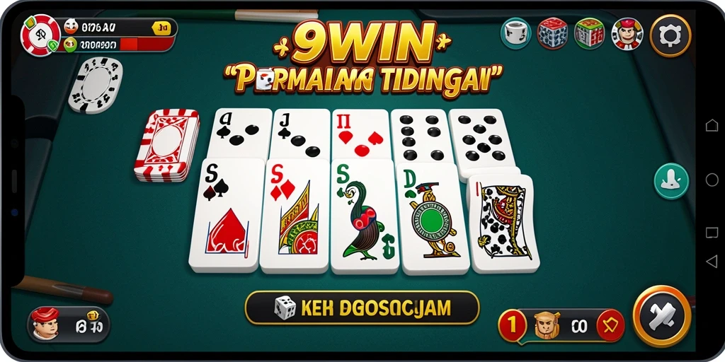 Tampilan gameplay 9WIN yang menarik dengan suasana permainan Domino.