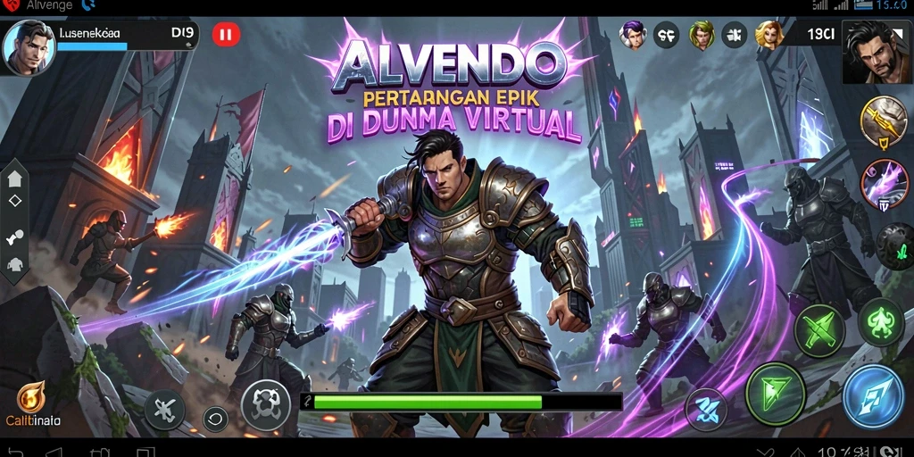 Gameplay seru ALVENDO dengan aksi pertarungan yang mendebarkan.