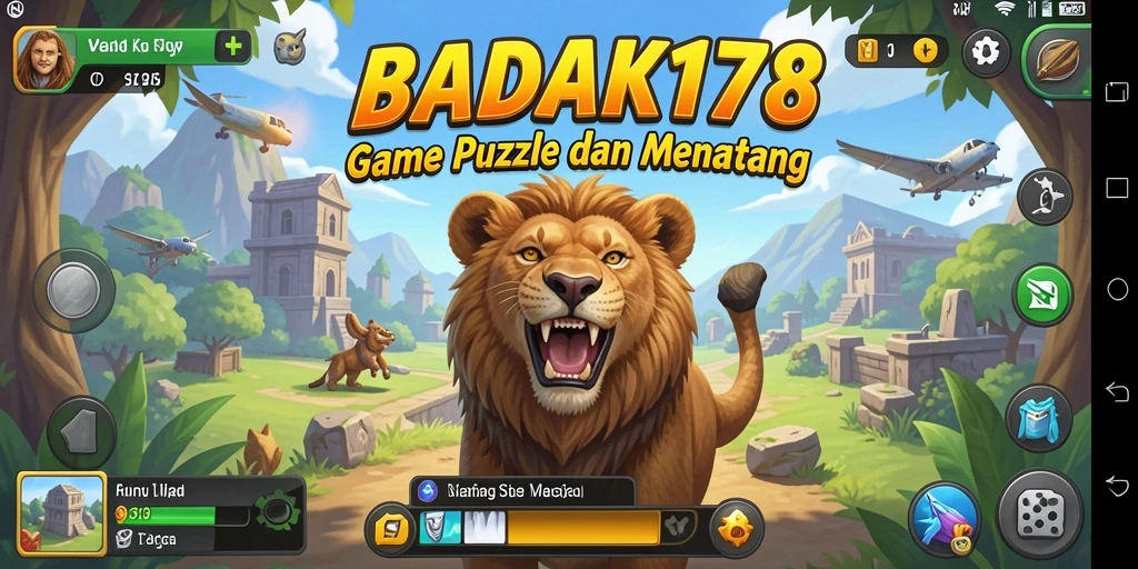 Screenshot gameplay BADAK178 menampilkan serunya menyusun puzzle.