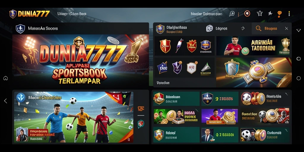 Tampilan gameplay menarik dari DUNIA777 sebagai aplikasi Sportsbook.