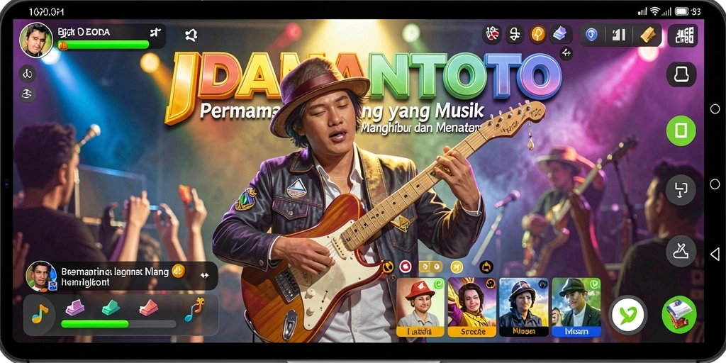 Tampilan gameplay musik yang menarik dan interaktif di IDAMANTOTO.