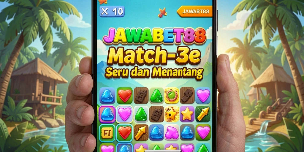 Tampilan gameplay JAWABET88 yang penuh warna dan menantang.