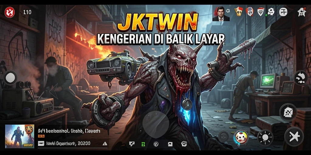 Screenshot utama JKTWIN menampilkan gameplay Horror yang mencekam.
