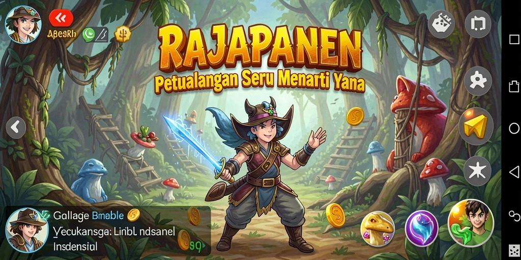 Tangkapan layar dari gameplay RAJAPANEN yang memukau.