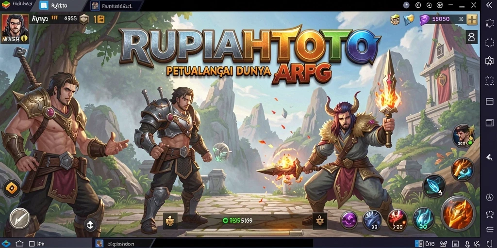 Tampilan gameplay menarik RUPIAHTOTO dengan pertempuran yang seru.