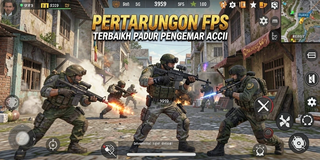 Screenshot gameplay S9S9 menunjukkan pertarungan intens dan grafis menawan.