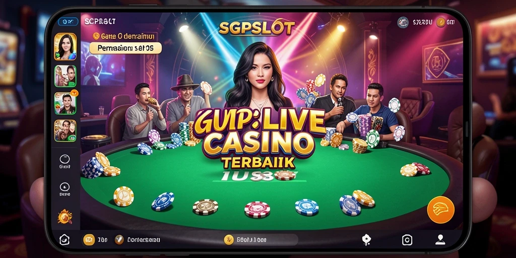 Tampilan gameplay Live Casino yang mendebarkan dalam SGPSLOT.
