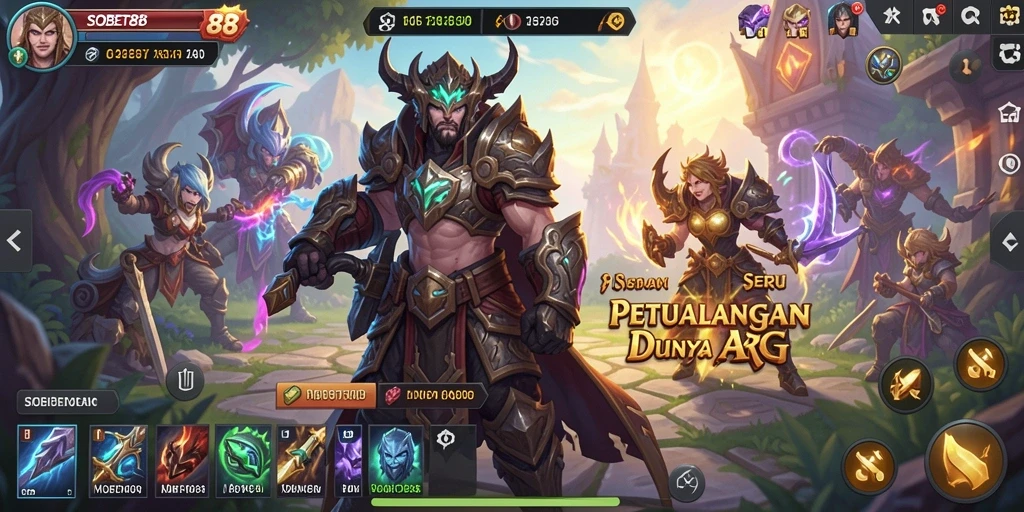 Screenshot gameplay SOBET88 yang menunjukkan aksi pertarungan mendebarkan.