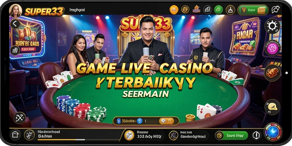 Gameplay Live Casino SUPER33 yang mendebarkan dan interaktif.