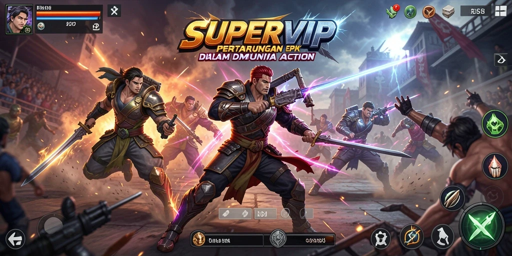Tampilan gameplay Action yang intens dan penuh semangat.