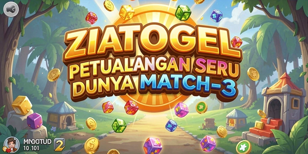 Tangkapan layar gameplay ZIATOGEL yang menampilkan aksi mencocokkan item.